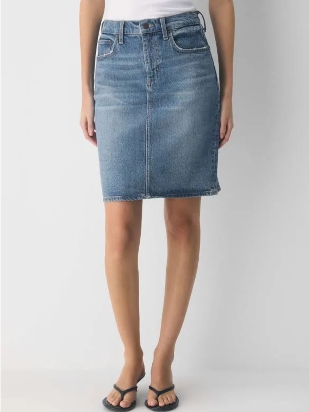 Denim Forum Blue High-Rise Mini Denim Skirt
